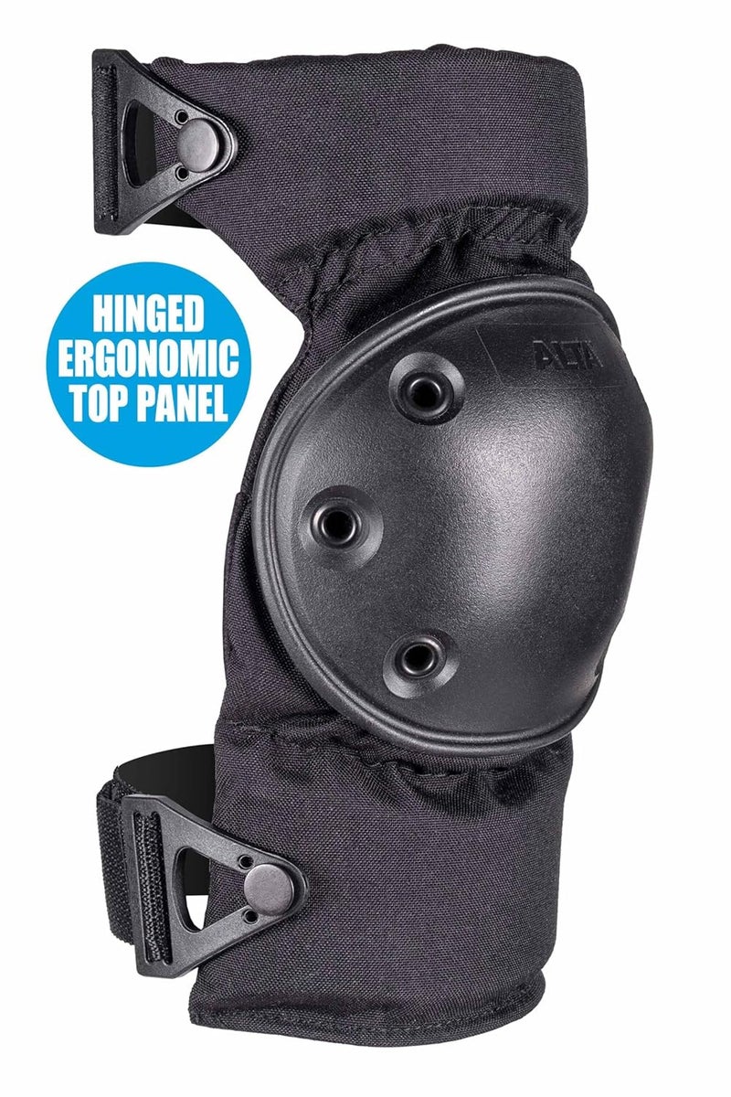 Alta 52913.00 AltaCONTOUR Knee Protector Pad, Black Cordura Nylon Fabric, AltaLOK Fastening, Flexible Cap, Round, Black (One Pair) - Image 2